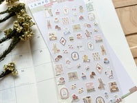 "Lampo Mini" Sheet of Stickers / Evening Bunny