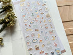 "Lampo Mini" Sheet of Stickers / Rainy Day Fox