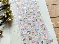 "Lampo Mini" Sheet of Stickers / Rainy Day Fox