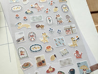 "Lampo Mini" Sheet of Stickers / Rainy Day Fox