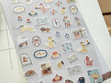 "Lampo Mini" Sheet of Stickers / Rainy Day Fox