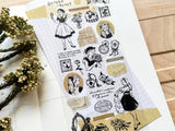 "Serene Story" Sheet of Stickers / Zinnia