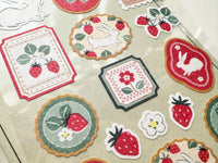 Retro Modern Sheet of Sticker - Strawberry Rabbit