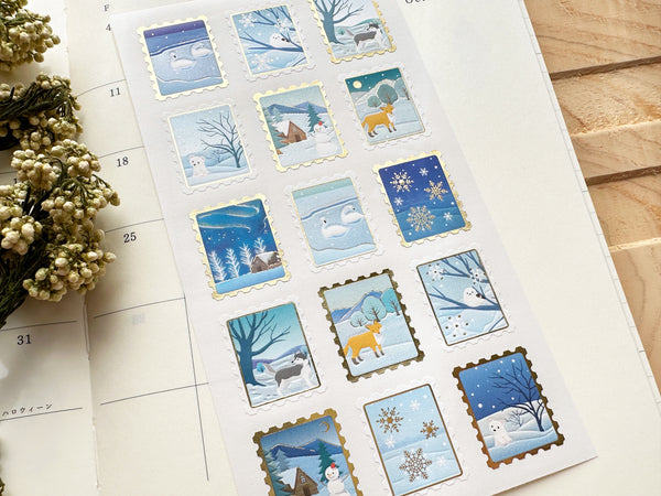 Sheet of Sticker - Winter Scene