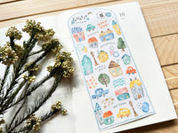 Sheet of Stickers - Cute Houses