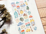 Sheet of Stickers - Cute Houses