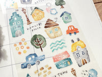 Sheet of Stickers - Cute Houses