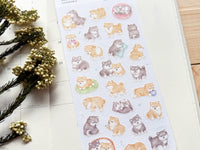 Cherish Sheet of Stickers /  Shiba Dog