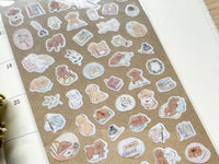 Quiet Life Mini Sheet of Stickers / Dog