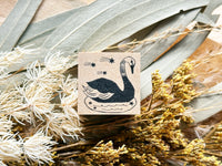 Kinotorico Original Wooden Rubber Stamp / Black Swan