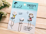 Snoopy Metal Clip Set of 3