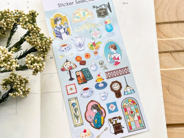 Retro Style Sheet of Stickers