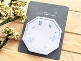 Botanical Glassine Paper Sticky Notes - Octagonal