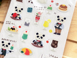 Clear Sheet of Stickers / Panda's Cafe