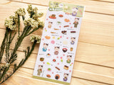 Clear Sheet of Stickers / Cat's Japanese Sweets