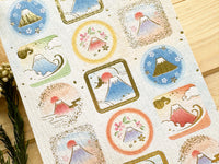 Traditional Japanese Sheet of Sticker / Mountain Fuji