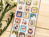 Traditional Japanese Sheet of Sticker / Animals