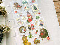 Furukawa Foil-stamped Sheet of Stickers / Bear Winter