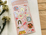 Furukawa Foil-stamped Sheet of Stickers / Retro Bunny