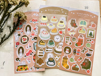 Furukawa Foil-stamped Sheet of Stickers / Bear Winter