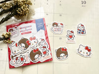 Furukawa Monchhichi x Hello Kitty Flake Stickers