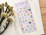 Furukawa Clear Sheet of Stickers / Shiba & Sakura