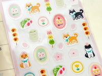 Furukawa Clear Sheet of Stickers / Shiba & Sakura