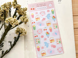 Furukawa Clear Sheet of Stickers / Kitten & Sakura