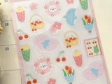 Furukawa Clear Sheet of Stickers / Kitten & Sakura