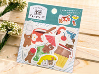 Furukawa Mino Paper Flake Stickers of Various Sizes / Bear