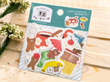 Furukawa Mino Paper Flake Stickers of Various Sizes / Bear