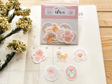 Furukawa Mino Paper Flake Stickers / Shiba & Sakura