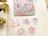 Furukawa Mino Paper Flake Stickers / Kitten & Sakura