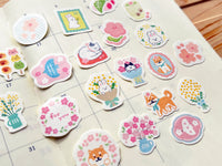 Furukawa Mino Paper Flake Stickers / Cat