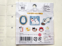 Furukawa Mino Paper Flake Stickers of Various Sizes / Cat