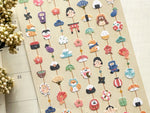 Sheet of Stickers /  Japanese Lucky Charms