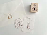 nonco hanco Rubber Stamp - Letter Girl (L)