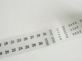 YOHAKU Transparent PET Roll Stickers / P-010 Calendar (カレンダー)