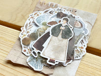 Q-Lia "Mignon Fille" Flake Stickers / Coffee