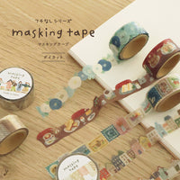 Borderless Masking Tape / Blue Flowers