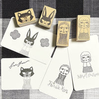 Kinotorico Original Wooden Rubber Stamp / Fox Mask