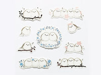 MILINA Washi Masking Flake Stickers / Long-tailed Tit