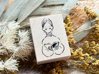 nonco hanco Rubber Stamp - Reading Girl (L)