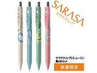 Moomin x Zebra Gel Ballpoint Pen Sarasa 0.5mm Set  of 4