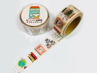 Japanese Die-Cut Washi Masking Tapes / 18mm Shopping Street Series