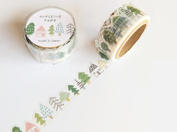 Japanese Die-Cut Washi Masking Tape / House in the Forest