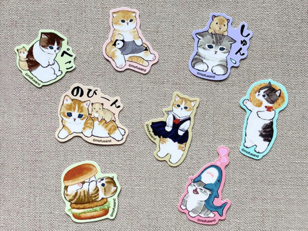 Cuddly Cute Kitten Fur Baby Stickers Cats Die Cut Decals M33042 Set of 2
